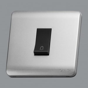 Orange 2Way Bell Press Black Matt with Silver Matte Surround