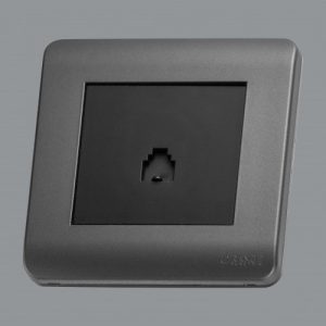 Orange Telephone Socket Outlet-Gun Metallic