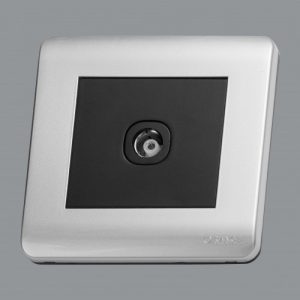 Orange TV Socket-Silver Matte