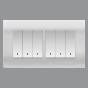 AKOYA Series Switch ( 2W 6Gang 10A Swi W/Indicator)