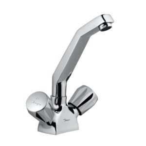 Sink Mixer with Raised ?J? Shaped Swinging Spout